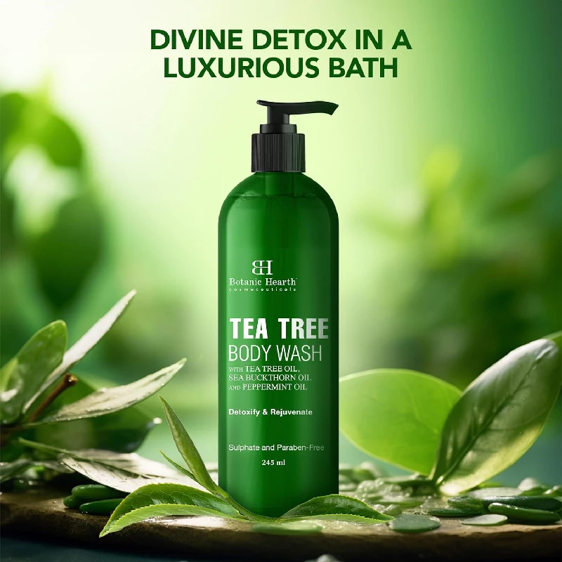 Botanic Hearth Tea Tree Body Wash with Sea Buckthorn Oil and Peppermint Oil, 245 ml-3.webp